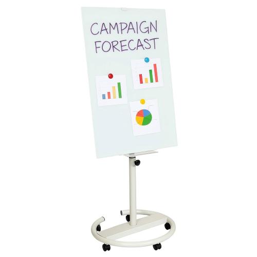 Lavagna Magnetica Bifacciale 80x120cm con Ruote e Altezza Regolabile