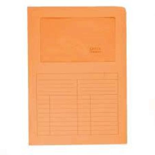 BLASETTI SINTEX CARTELLINA A L CON FINESTRA IN CARTA 297X210MM A4 COL. ARANCIO CONF 50 Pz.