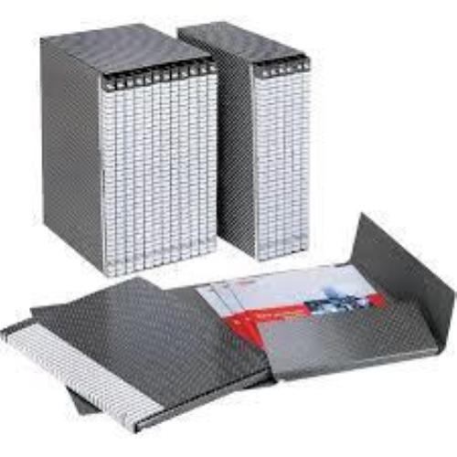 ESSELTE 155 DELSO LINE CARTELLINE 2 LEMBI IN FIBRONE 250X320MM A4 DORSO 1.5CM COL. GRIGIO CONF 12 Pz. IN UNICA CUSTODIA