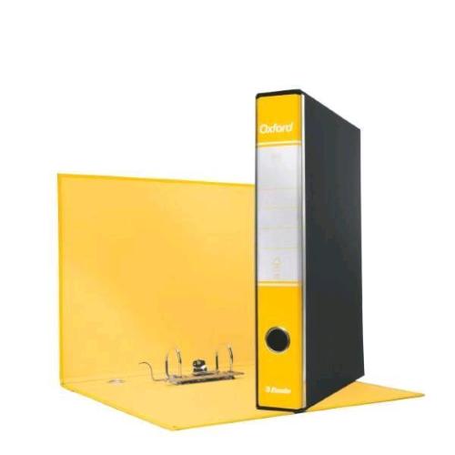 ESSELTE OXFORD G82 REGISTRATORE FORMATO COMMERCIALE 230X300X50 mm COL. GIALLO CONF 8 Pz.