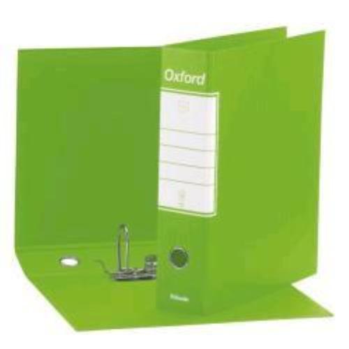 ESSELTE OXFORD G83 REGISTRATORE FORMATO COMMERCIALE 230X300X80 mm COL. LIME CONF 6 Pz.