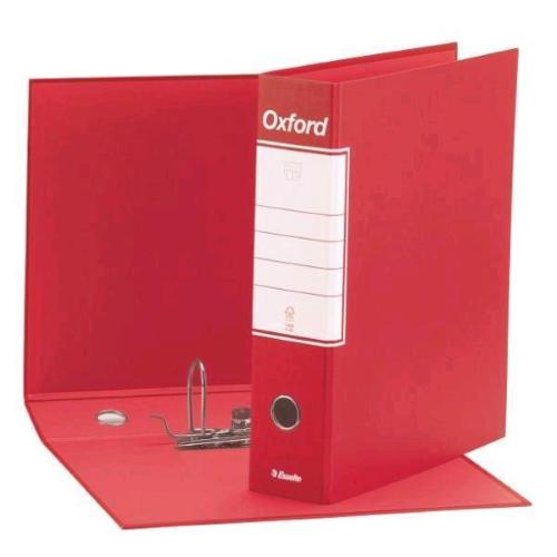 ESSELTE OXFORD G83 REGISTRATORE FORMATO COMMERCIALE 230X300X80 mm COL. ROSSO CONF 6 Pz.