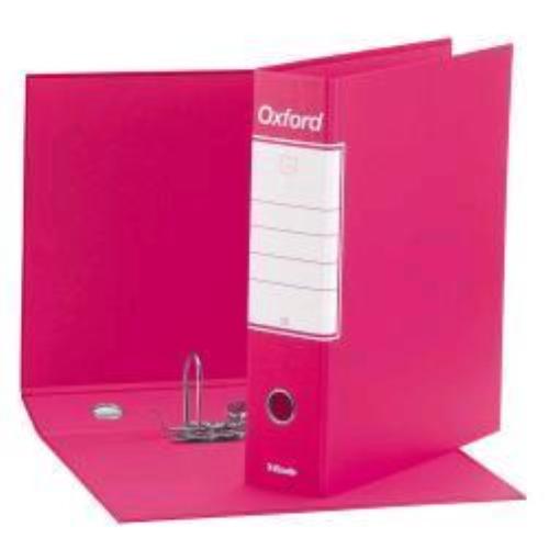 ESSELTE OXFORD G85 REGISTRATORE FORMATO PROTOCOLLO 230X330X80 mm COL. FUCSIA CONF 6 Pz.