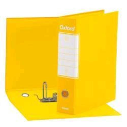 ESSELTE OXFORD G85 REGISTRATORE FORMATO PROTOCOLLO 230X330X80 mm COL. GIALLO CONF 6 Pz.