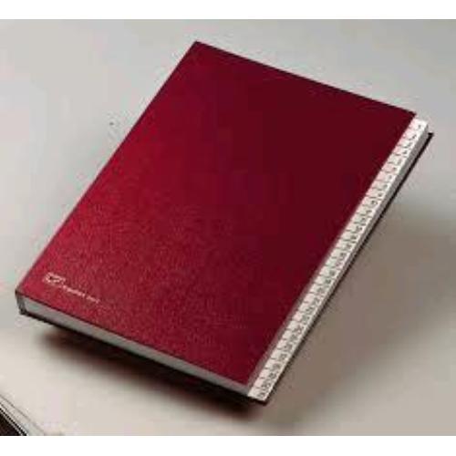 FRASCHINI CLASSIFICATORE NUMERICO 1 SCALA 32 SCOMPARTI 240X340 mm DORSO A SOFFIETTO ROSSO