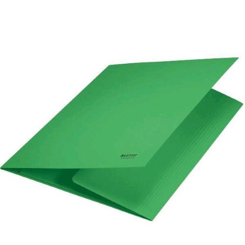 LEITZ RECYCLE CARTELLE 3 LEMBI IN CARTA RICICLATA 242X318X20 mm VERDE CONF 10 Pz.