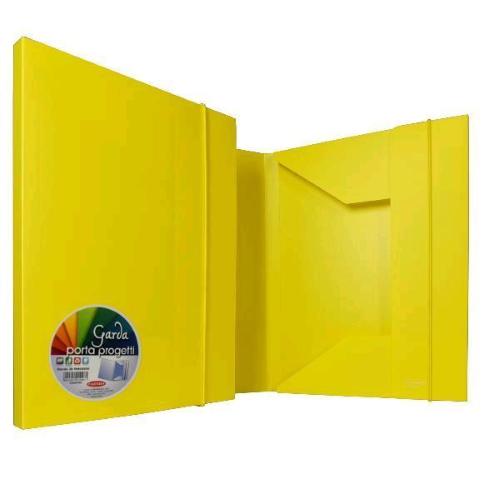 PLASTIBOR GARDA 40 CARTELLA CON ELASTICO IN PP 350X265 mm DORSO 4 CM GIALLO