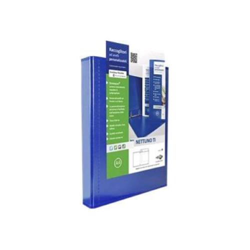 SEI ROTA NETTUNO TI RACCOGLITORE PERSONALIZZABILE 4 ANELLI A D DA 40MM IN STRATOPAN 220X300MM A4 DORSO 5.5CM COL. BLU
