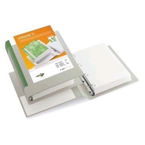 SEI ROTA STELVIO RACCOGLITORE PERSONALIZZABILE 4 ANELLI A D DA 30MM IN COLPAN 220X300MM DORSO 4.5CM COL. BIANCO