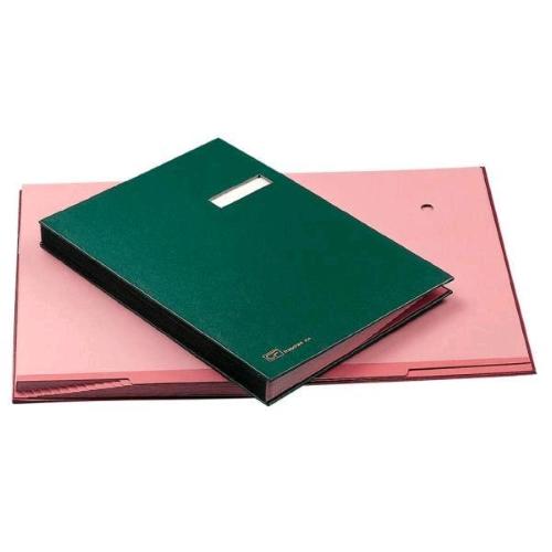 FRASCHINI LIBRO FIRMA 14 INTERCALARI IN DERMOIDE 240X340 mm COL. VERDE