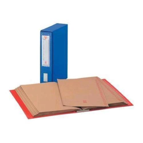 KING MEC MEC 20 CLASSIFICATORE IN CARTONE 20 SCOMPARTI 250X345X 80 mm A4 COL. BLU