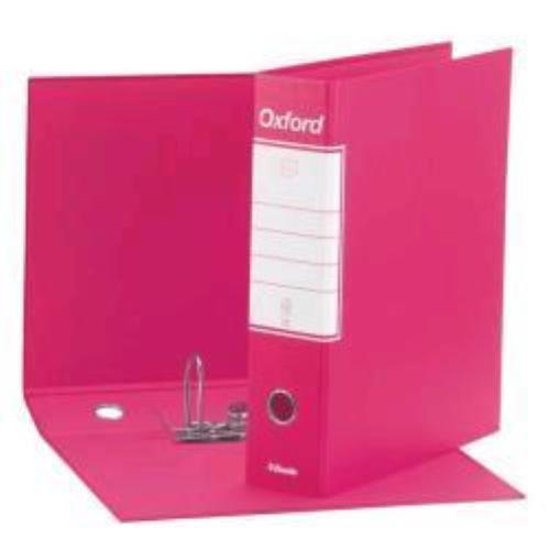 ESSELTE OXFORD G83 REGISTRATORE FORMATO COMMERCIALE 230X300X80 mm COL. FUCSIA CONF 6 Pz.