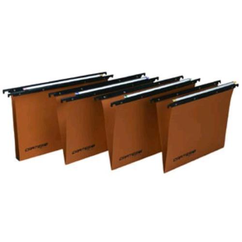 BERTESI ARTESIO CARTELLE SOSPESE PER ARMADIO IN CARTONCINO INTERASSE 390MM FONDO A V COL. ARANCIO CONF 50 Pz.