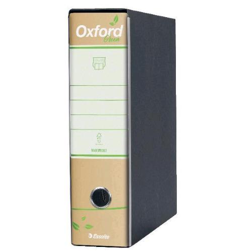 ESSELTE OXFORD GREEN G83 REGISTRATORE IN CARTONE RIVESTITO 350X295X85 mm FORMATO COMMERCIALE AVANA CONF 6 Pz.