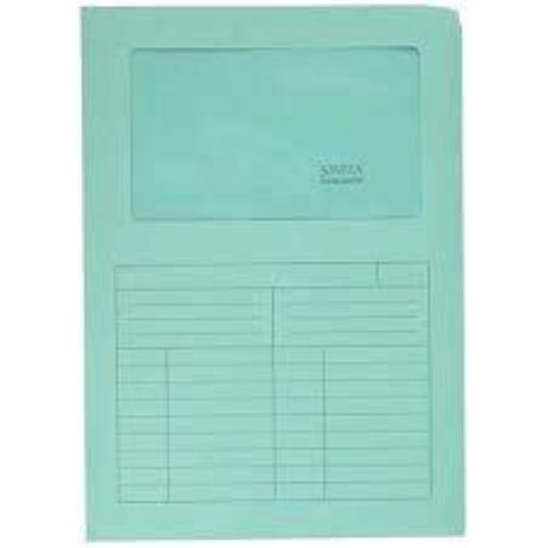 BLASETTI SINTEX CARTELLINA A L CON FINESTRA IN CARTA 297X210MM A4 COL. ACQUA MARINA CONF 50 Pz.