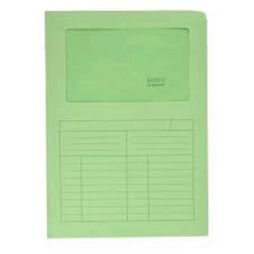 BLASETTI SINTEX CARTELLINA A L CON FINESTRA IN CARTA 297X210MM A4 COL. VERDE CONF 50 Pz.