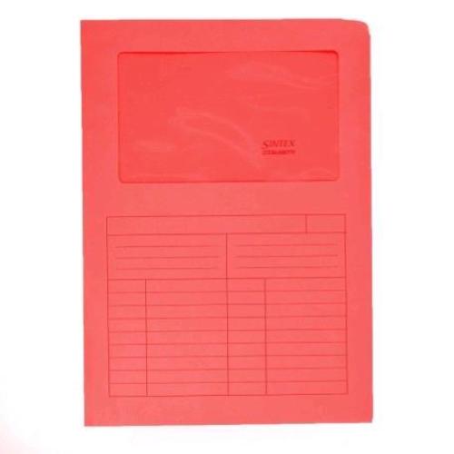 BLASETTI SINTEX CARTELLINA A L CON FINESTRA IN CARTA 297X210MM A4 COL. ROSSO CONF 50 Pz.