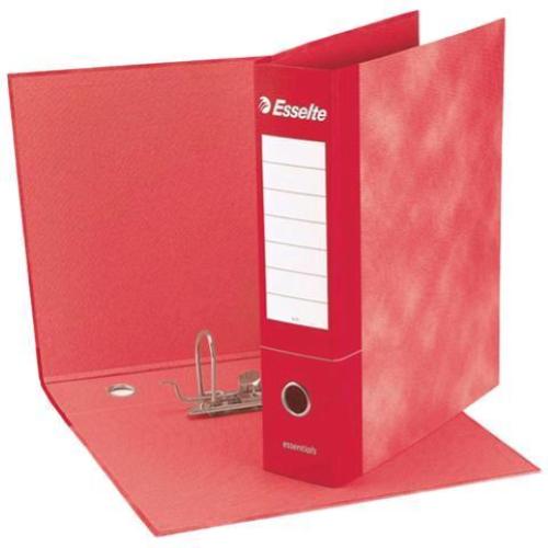 ESSELTE ESSENTIAL G74 REGISTRATORE FORMATO PROTOCOLLO 230X330X50 mm COL. ROSSO CONF 8 Pz.