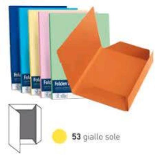 CARTOTECNICA FAVINI LUCE EACQUA CARTELLINE 3 LEMBI IN CARTONCINO 245X345MM COL.GIALLO SOLE CONF 25 Pz.