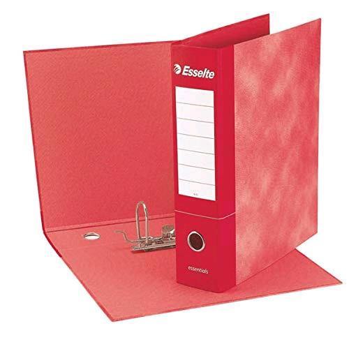 ESSELTE ESSENTIAL G72 REGISTRATORE FORMATO COMMERCIALE 230X300X50 mm COL. ROSSO CONF 8 Pz.