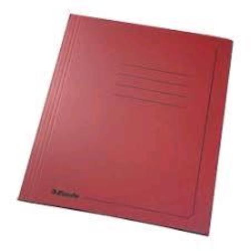 ESSELTE MANILLA CARTELLE 3 LEMBI CON STAMPA IN CARTONCINO 250X350MM DORSO ESPANDIBILE COL. ROSSO CONF 25 Pz.