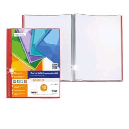 SEI ROTA ASSO TI PORTALIISTINI PERSONALIZZABILE IN PP 220X300 mm 30 BUSTE ROSSO