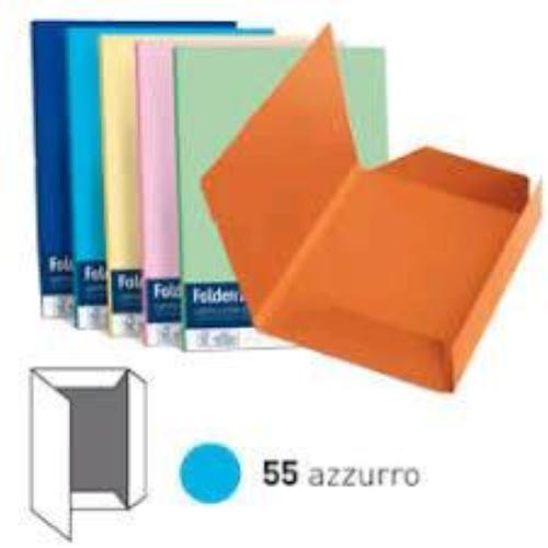 CARTOTECNICA FAVINI LUCE EACQUA CARTELLINE 3 LEMBI IN CARTONCINO 245X345MM COL.AZZURRO CONF 25 Pz.