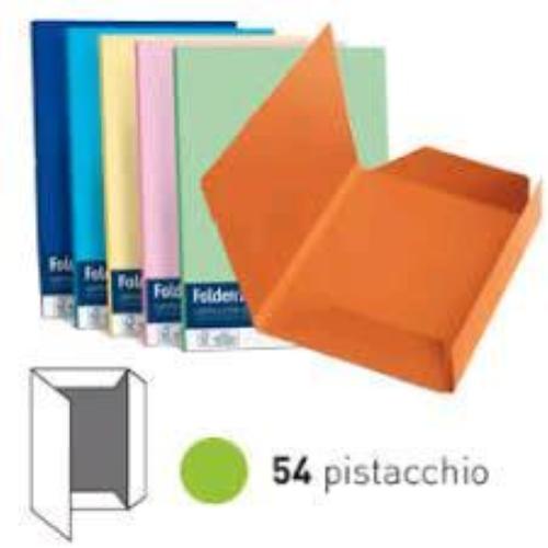 CARTOTECNICA FAVINI LUCE EACQUA CARTELLINE 3 LEMBI IN CARTONCINO 245X345MM COL.PISTACCHIO CONF 25 Pz.