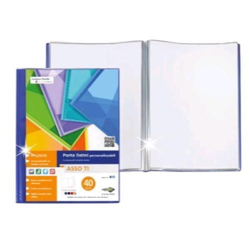 SEI ROTA ASSO TI PORTALISTINO PERSONALIZZABILE IN PP 220X300 mm 30 BUSTE BLU