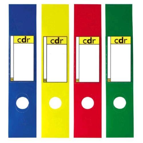 SEI ROTA COPRIDORSO CDR AUTOADESIVO IN PLASTICA 70X345 mm CON PORTA CARTELLINO ROSSO CONF 10 Pz.