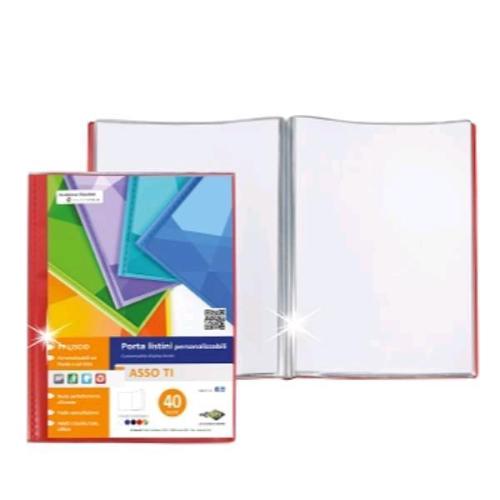 SEI ROTA ASSO TI PORTA LISTINO PERSONALIZZABILE IN PP 300X220 mm 80 BUSTE ROSSO