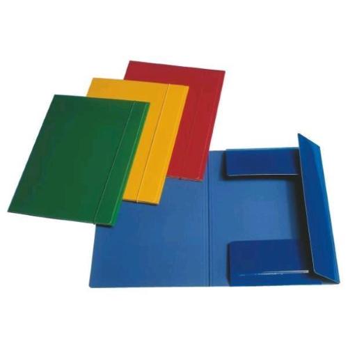 ESSELTE C46 CARTELLE 3 LEMBI C/ELASTICO IN CARTONCINO PLASTIFICATO 250X350MM A4 COL. BLU CONF 5 Pz.