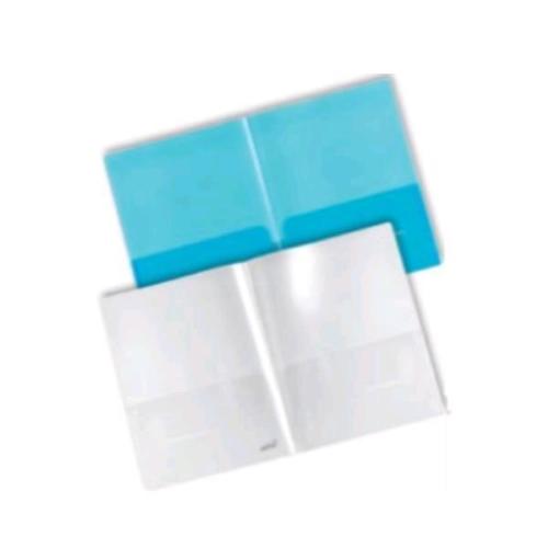 PLASTIDEA CARTELLINA IN PP 304X238 mm DOPPIA TASCA INTERNA BLU CONF 5 Pz.