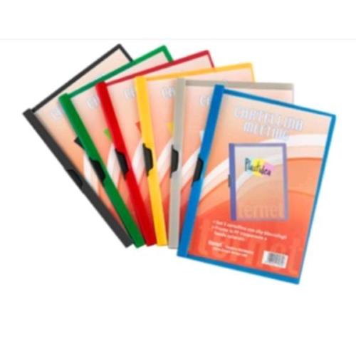 PLASTIDEA MEETING CARTELLA CON CLIP IN PP 308X227 mm NERO CONF 25 Pz.