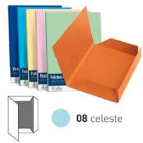 CARTOTECNICA FAVINI LUCE E ACQUA CARTELLINE 3 LEMBI 245X345 mm COL. CELESTE CONF 25 Pz.