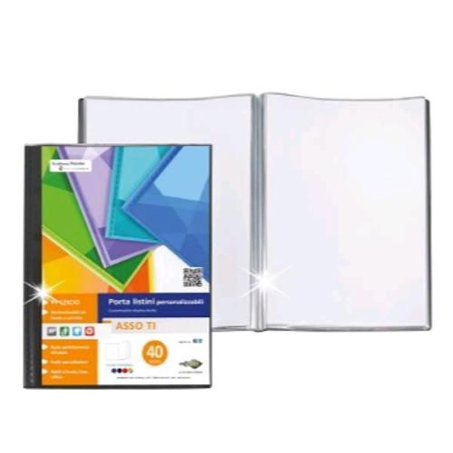 SEI ROTA ASSO TI PORTA LISTINO PERSONALIZZABILE IN PP 300X220 mm 30 BUSTE NERO