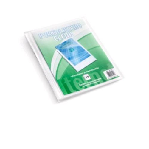PLASTIDEA CLEAR PORTALISTINI PERSONALIZZBILI IN PP 320X240 mm A4 40 FOGLI TRASPARENTE