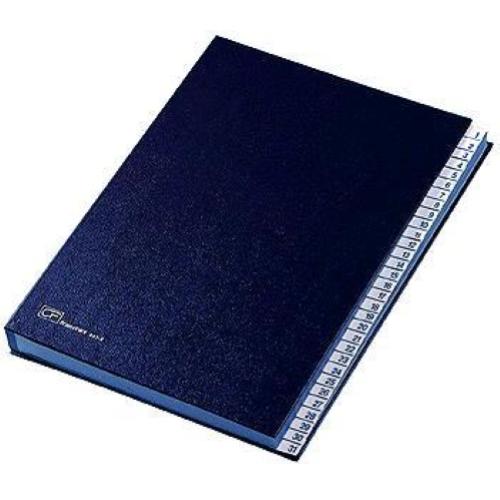 FRASCHINI CLASSIFICATORE NUMERICO 1 SCALA IN DERMOIDE 240X340 mm DORSO A SOFFIETTO COL. BLU