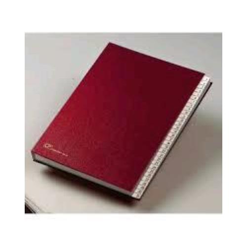 FRASCHINI 640-DR CLASSIFICATORE ALFABETICO A-Z IN DERMOIDE 240X340 mm COL. ROSSO