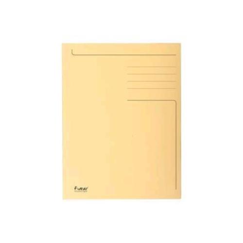 EXACOMPTA FOLDYNE 300 CARTELLINE STAMPATE IN CARTA 240X320 mm A4 COL.GIALLO CONF 50 Pz.