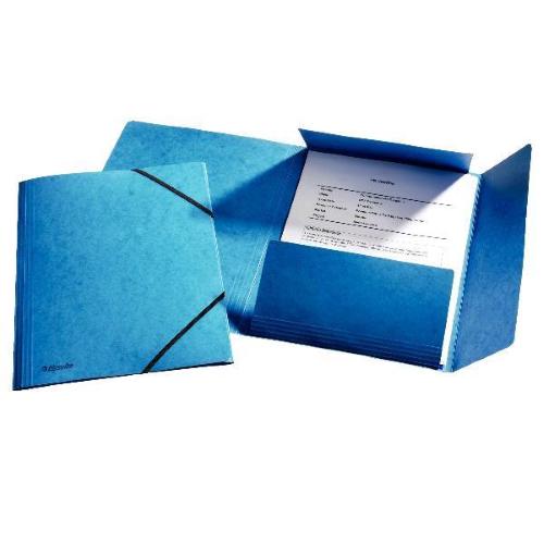 ESSELTE RAINBOW CARTELLA 3 LEMBI CON ELASTICO 320X240 mm A4 BLU