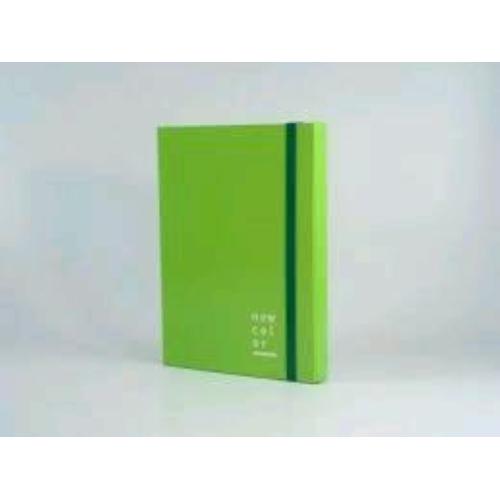 BREFIOCART NEW COLOR CARTELLE C/ELASTICO PIATTO IN CARTONCINO PLASTIFICATO 250X350MM A4 DORSO 3CM VERDE CHIARO