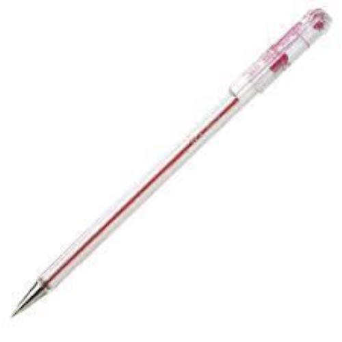 PENTEL SUPERB PENNA A SFERA INCHIOSTRO ROSSO PUNTA FINE FUSTO TRASPARENTE CONF 12 Pz.