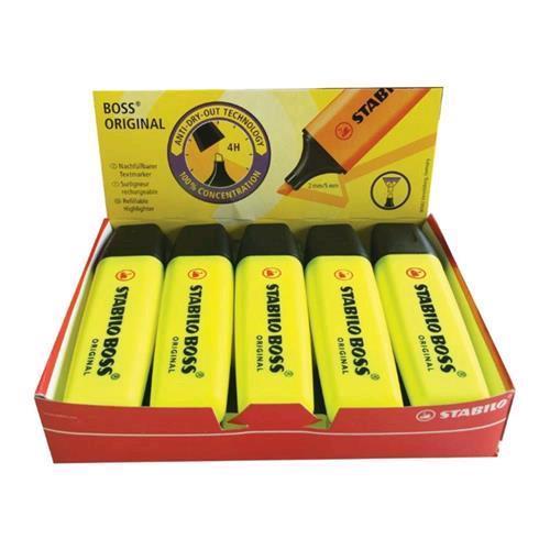 STABILO BOSS ORIGINAL EVIDENZIATORE GIALLO 10 Pz