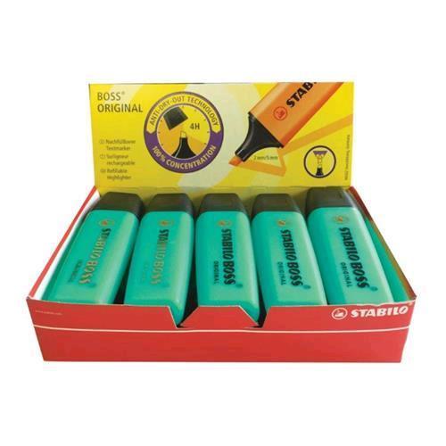 STABILO BOSS ORIGINAL EVIDENZIATORE TURCHESE 10 Pz