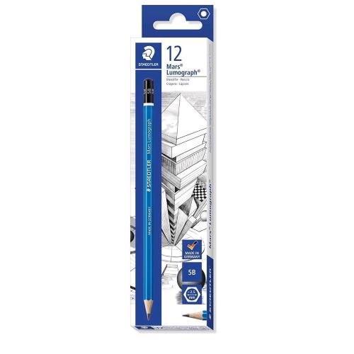 STAEDTLER MARS LUMOGRAPH MATITA 5B ALTA QUALITA' E RESISTENZA CONF 12 Pz.