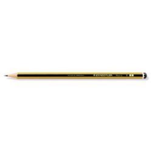 STAEDTLER NORIS 120-1 MATITA DI GRAFITE B FUSTO ESAGONALE GIALLO+NERO CONF 12 Pz.