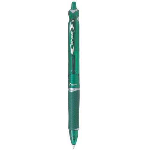 PILOT ACROBALL BEGREEN PUNTA A SFERA ECOLOGICA INCHIOSTRO VERDE PUNTA MEDIA GRIP ERGONOMICO CONF. 10 Pz.