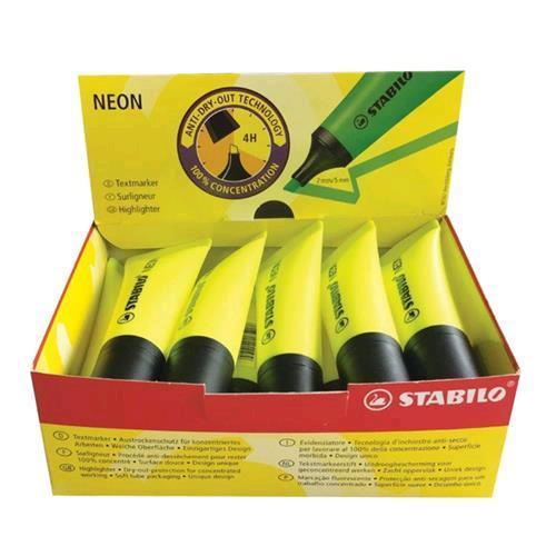 STABILO NEON EVIDENZIATORE GIALLO 10 Pz