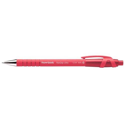 PAPERMATE FLEXGRIP ULTRA PENNA A SFERA INCHIOSTRO ROSSO PUNTA MEDIA CONF 12 Pz.